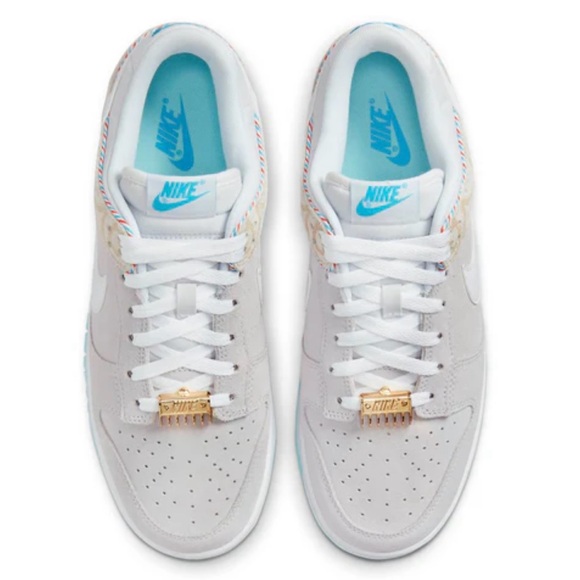 Nike Dunk Low SE 'Barber Shop - Grey' M 8.5 2022 release DH7614-500 - Picture 4 of 6